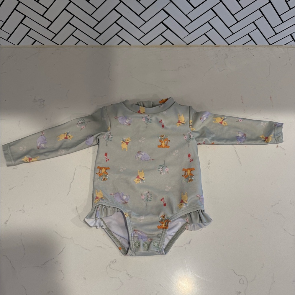 Disney Pastel Green Kids Swim One Piece